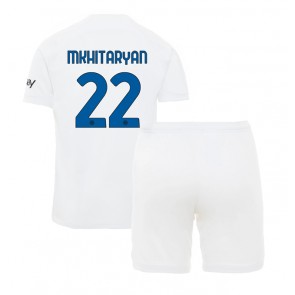 Inter Milan Henrikh Mkhitaryan #22 Bortaställ Barn 2023-24 Kortärmad (+ Korta byxor)